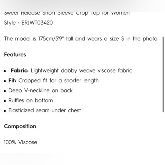 NEW Roxy Sweet Release Woven Top Cream Color S - Picture 4 of 4